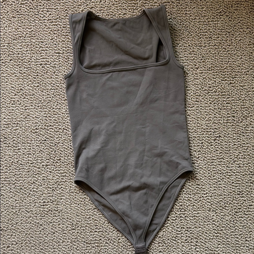 Gray Sleeveless Bodysuit